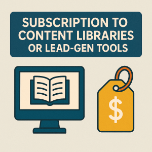 Subscription to Content Libraries or Lead-gen Tools